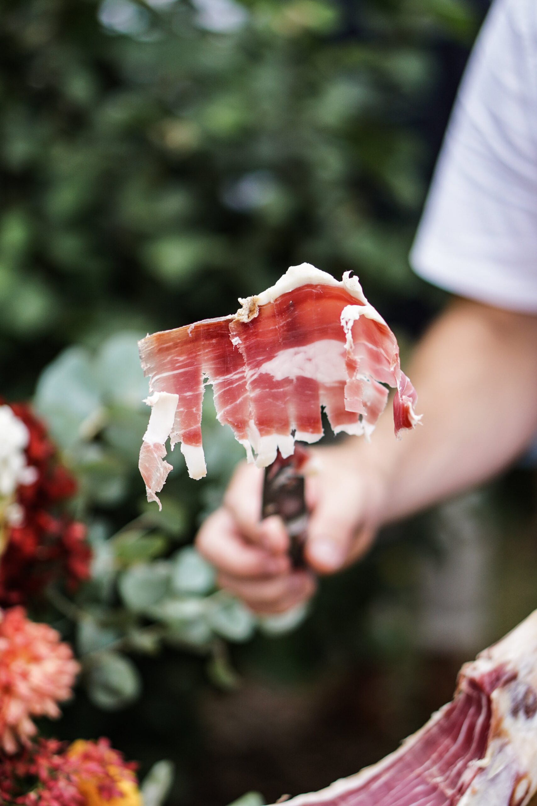 fetta di prosciutto tagliato al coltello