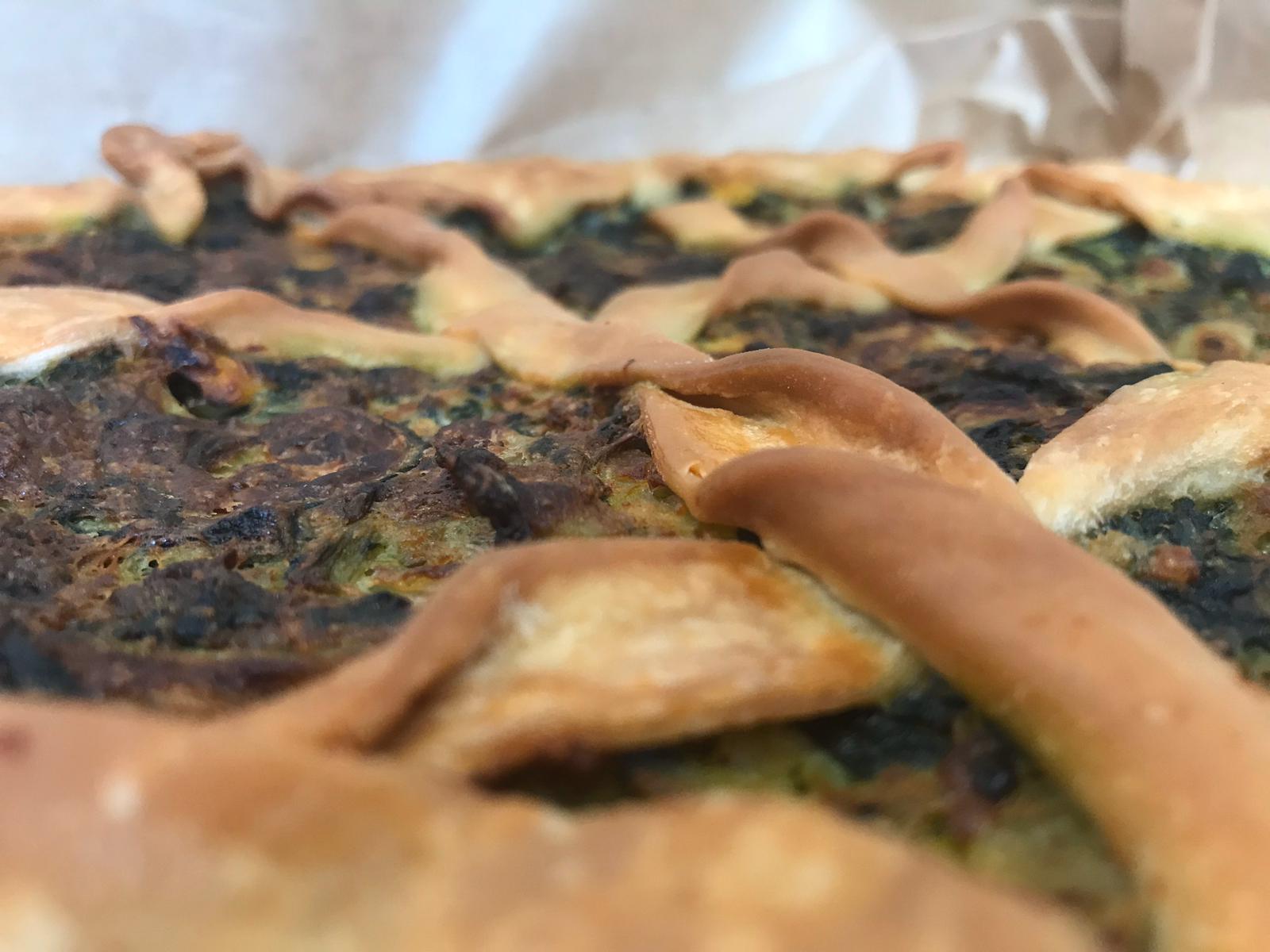 torta di verdura vista da vicino